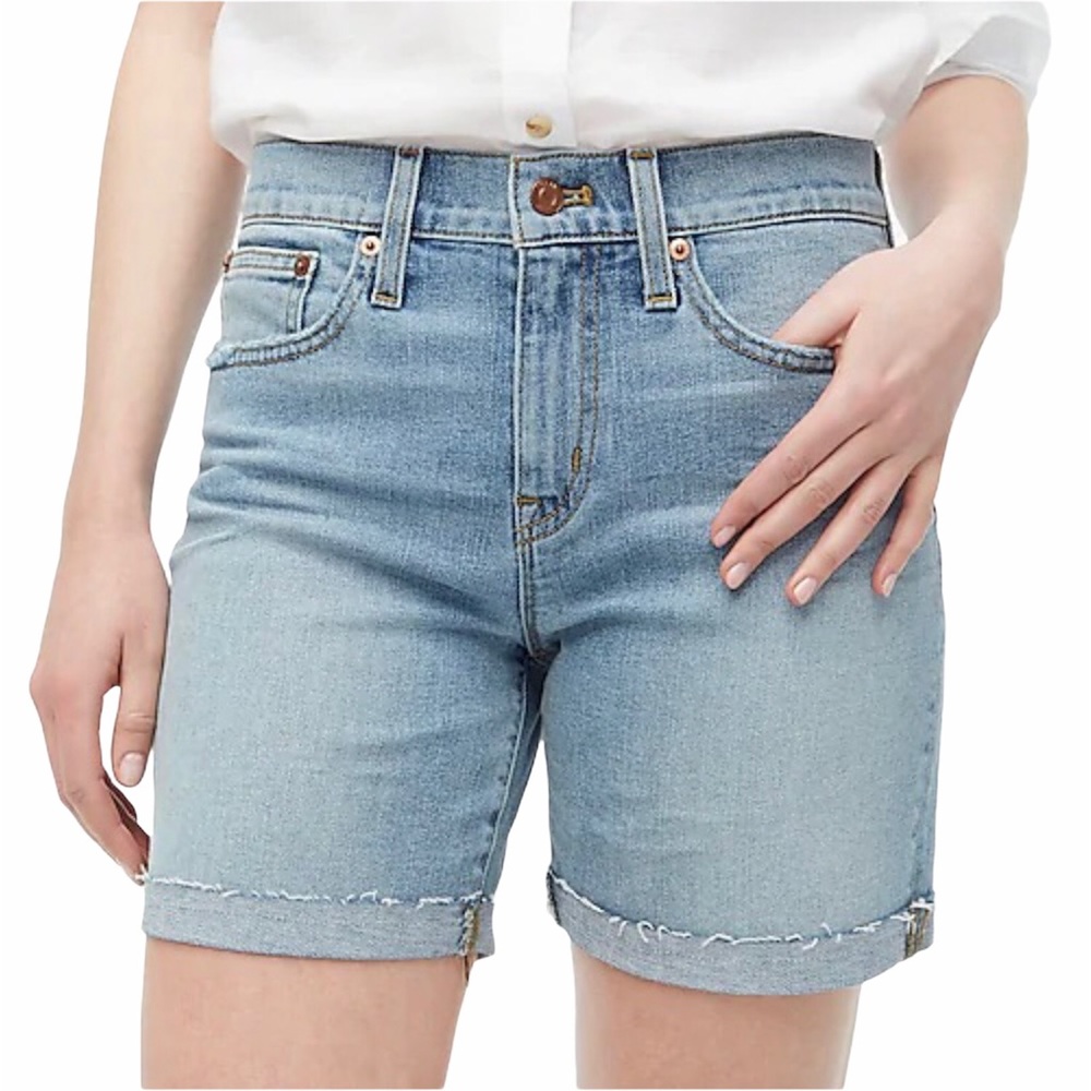 J.CREW Boyfriend Jean Shorts Hi-Rise Denim Cutoffs